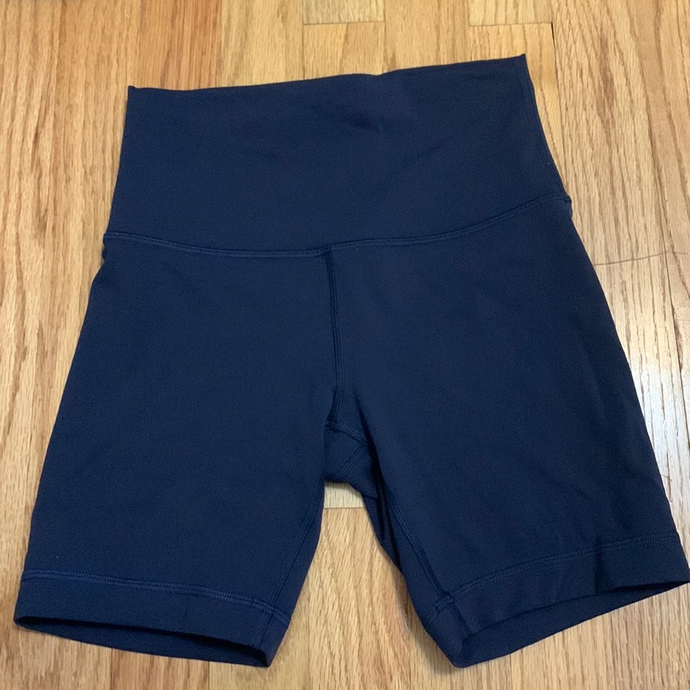 Navy Lululemon 6” Bike Shorts